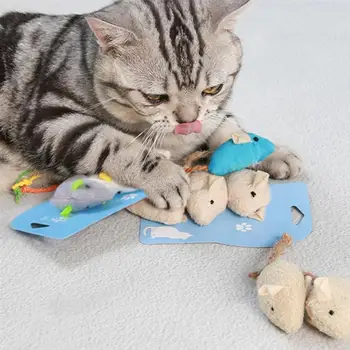 3Pcs/Set Brinquedos do Gato Criativo da Forma do Rato de Pelúcia Mordida Resistente Interativo Catnip Brinquedo do Gato Morder o Brinquedo do seu animal de Estimação o Gato Favores