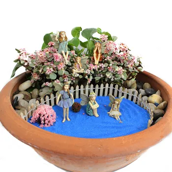 6pcs Bonsai, Decoração de Resina de Fadas Figurinhas de Paisagismo Para as Plantas de Flor de Pote Jardim Enfeites de Jardim de Resina Decoração