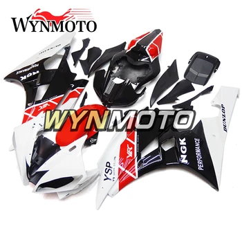 Completo, Vermelho, Branco, Preto Kit de Carenagem da Yamaha R6 2006-2007 06 07 Ano de Injeção de Plásticos ABS Moto Carroçaria Carenagem Tampa