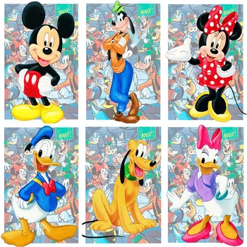 Disney Mickey Mouse, Pato Donald 5D DIY Diamante Pintura Praça de Diamante Redondo Bordado de Ponto de Cruz com Strass decoração em Mosaico