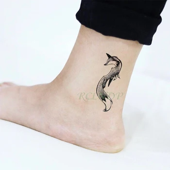 Impermeável da Etiqueta Temporária Tatuagem fox sexy dos desenhos animados de animais tatto flash tatoo falsas tatuagens para homens mulheres senhora