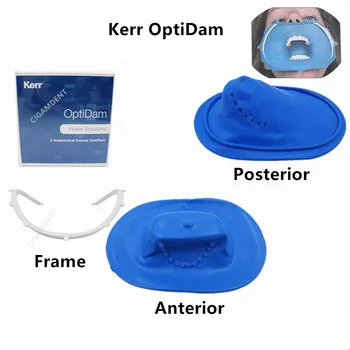 Kerr OptiDam 3D Dental dique de Borracha Folha de Látex Natural, Anterior e Posterior Kit Com Moldura